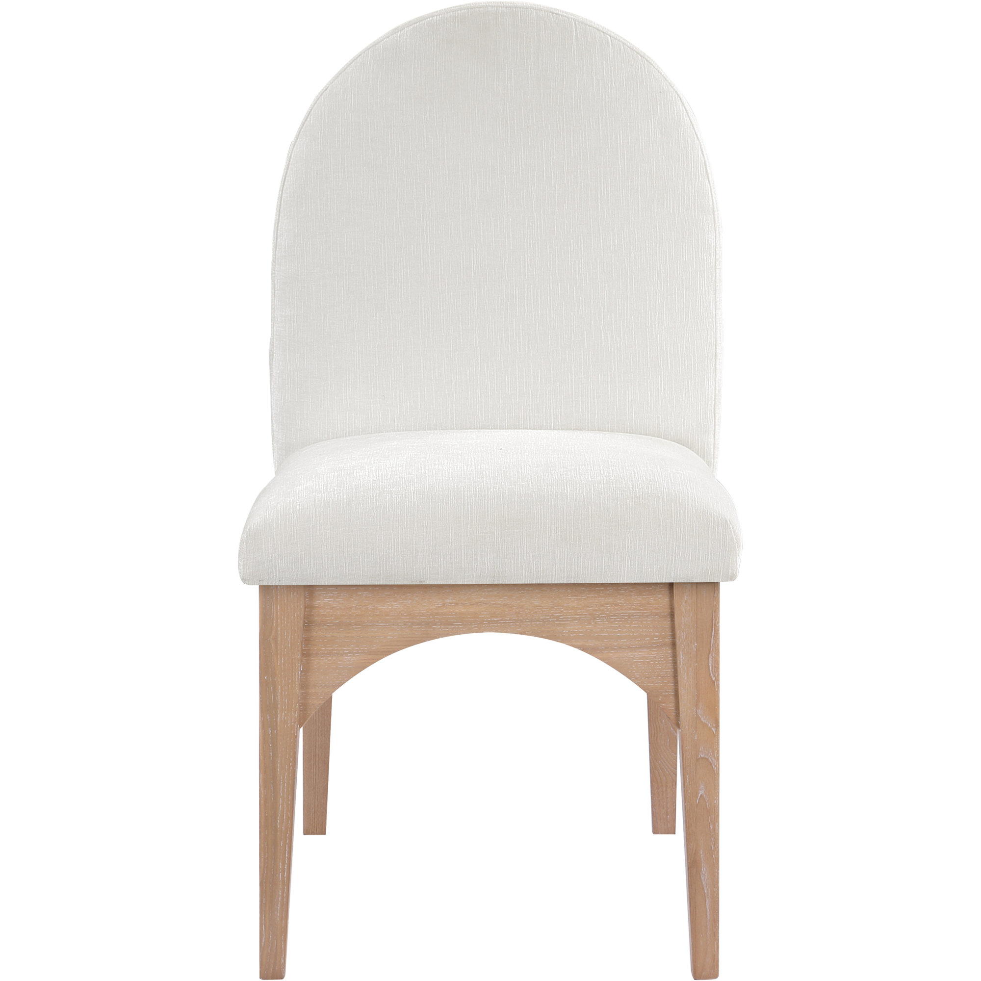 Charith Dining Chair, Cream Chenille, Natural