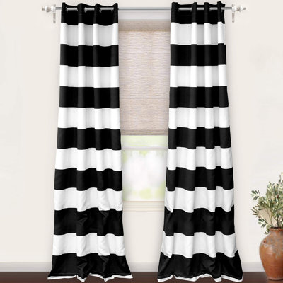 Eastcote Striped Room Darkening Grommet Curtains