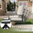 Outdoor Swivel Rocker Patio Chairs With Coffee Table 3 Pcs Bistro Set-1465726373