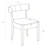 Mid-Century Modern Dining Chairs Beige Fabric Upholstered Wood Frame Kitchen Chairs-1541891202