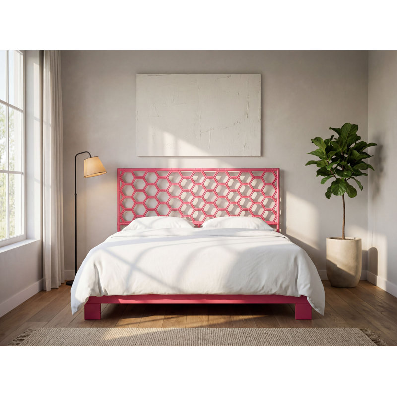 Honeycomb Bed, King, Hot Pink