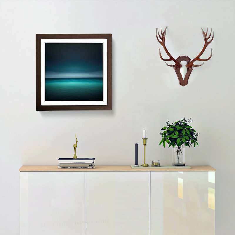 Ocean Minimalism - Framed Print, Walnut