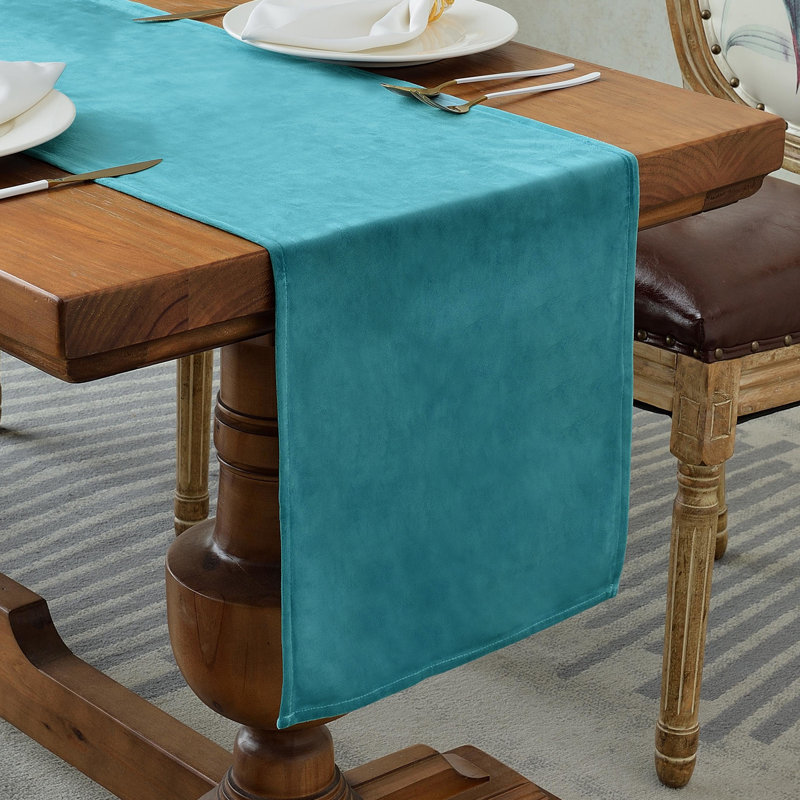 Chemin de table de couleur unie, L 14 po x L 72 po, Beige