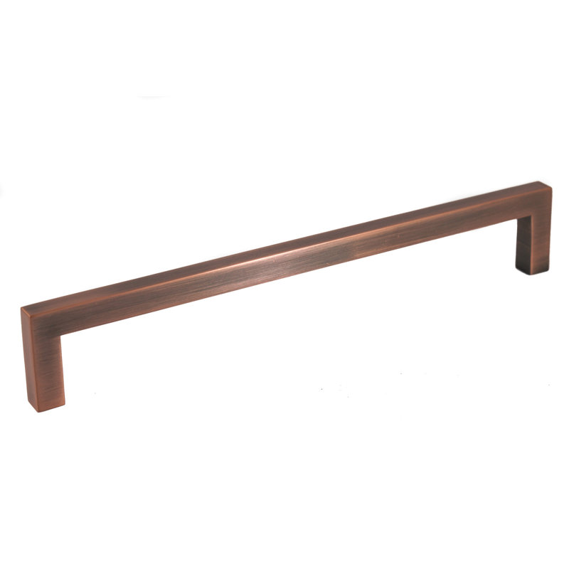 Solid Zinc Cabinet Bar Pull, 8", Copper