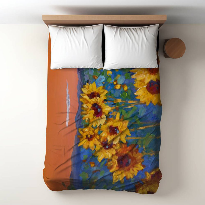 Housse de couette Sunflowers par Dawn Blue - Floral Botanical Decor