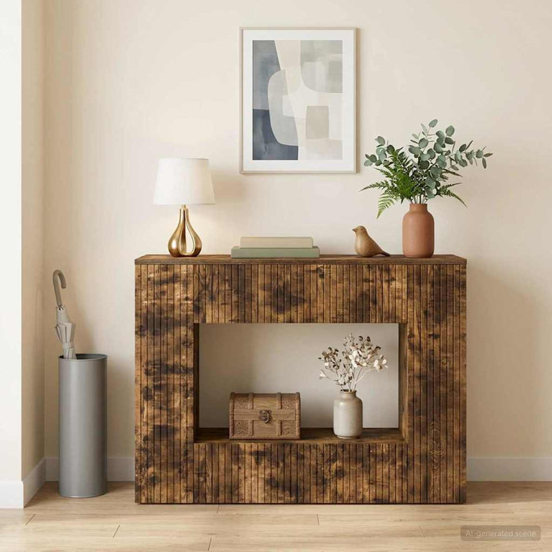 101cm Console Table, Smoked Oak, Smoked Oak, Smoked Oak