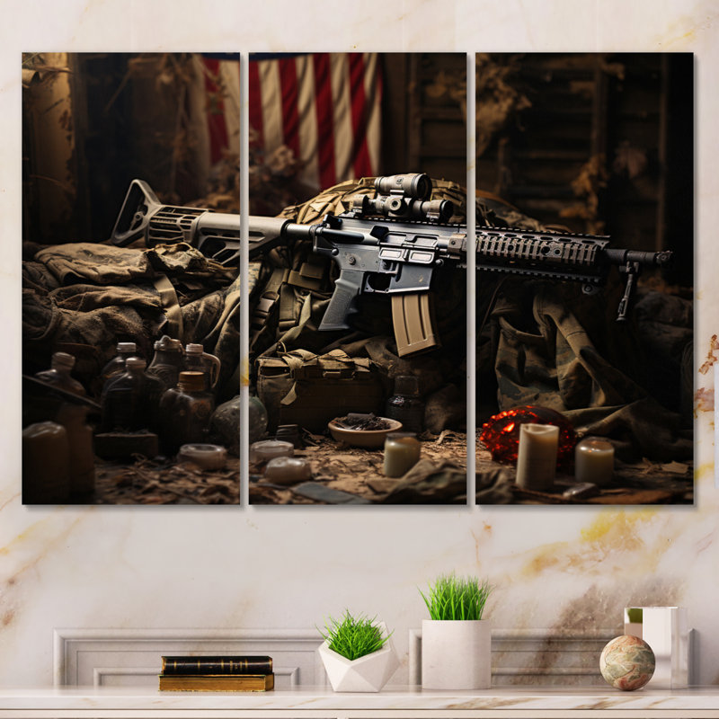 Patriotic Visions - Ensemble de décoration murale armée en métal