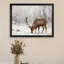 Black Framed Vintage Bucks in the Snow Wall Art Retro Style Framed Prints-1574269285