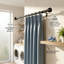 Ensemble de tringle à rideaux ajustable en acier robuste de 48 à 84 po Ebern Designs