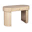 Carolina Whitewashed Oval Mango Wood Desk with Drawer