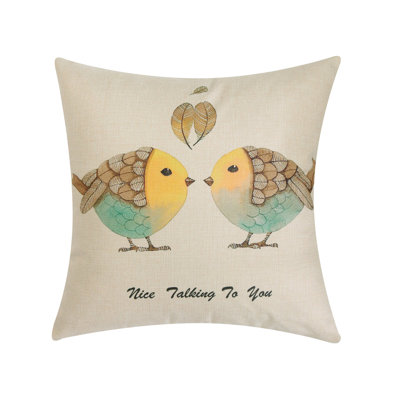 Nature Love Linen Reversible Throw Pillow