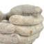 Carmack CUPPED HANDS Planter 19cm Weathered Light Stone Effect