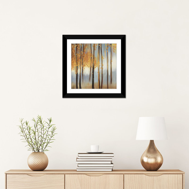 «Days of Gold», impression sur toile, H 24 po x l 24 po x P 1 po, Papier d'art encadré noir, Blanc