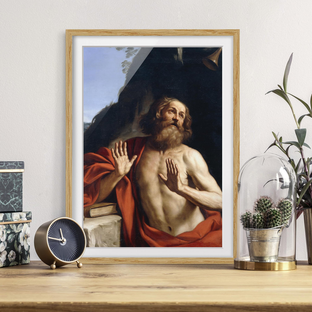 Gerahmtes Poster Saint Jerome von Guercino