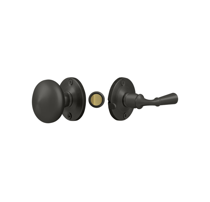 Deltana SDL980U19 Storm Door Latch, Round, Tubular Lock in Paint Black, Oil Rubbed Bronze