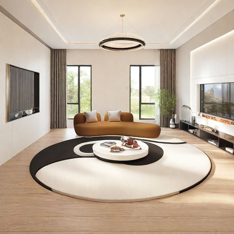 Canapé orange, H 27,56 po x l 66,93 po x P 33,47 po, 2