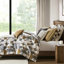 Édredon pour grand lit 8 pièces au design sophistiqué Mid-Century, coussins décoratifs et confort standard toutes saisons