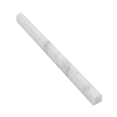 12 in. L x 0.75 in. W Marble Round Tile Trim