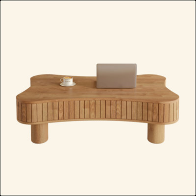 Lift Top Coffee Table For Living Room 42" - Fluted Panel Hidden Storage, Silent Hydraulic Lift, Curved Safety Corners, 5 Min Assembly