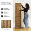 Cloison 5,6 pi en bois à persiennes - mur temporaire avec charnières doubles - blanc, brun, naturel-538111146-538111145