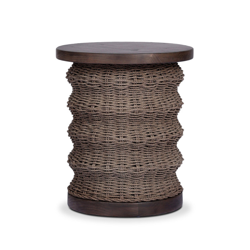 Brailey End Table-Smoked Natural Sungkai, Dark Brown Sungkai