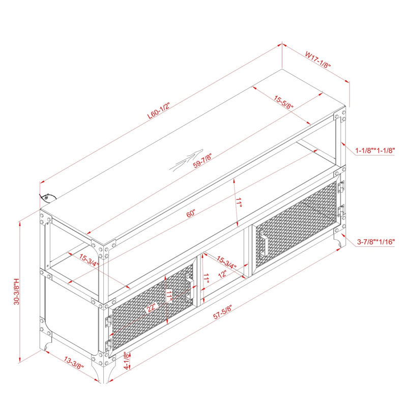 Veronika TV Stand for TVs up to 60", 60" W