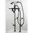 Kingston Brass Vintage Three-Handle 2-Hole Freestanding Clawfoot Tub Faucet Package with Supply Line and Hand Shower-12624548