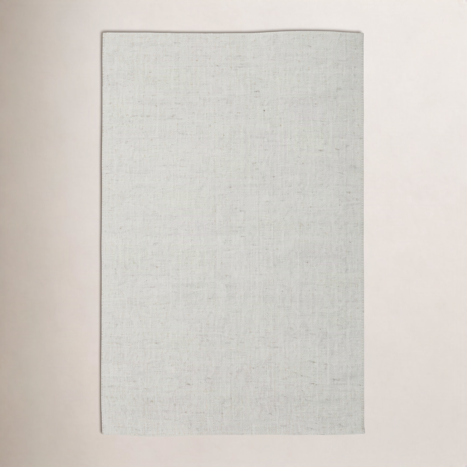 Flatweave Abstract Wool Rug, Ivory, Rectangle 5' x 8'