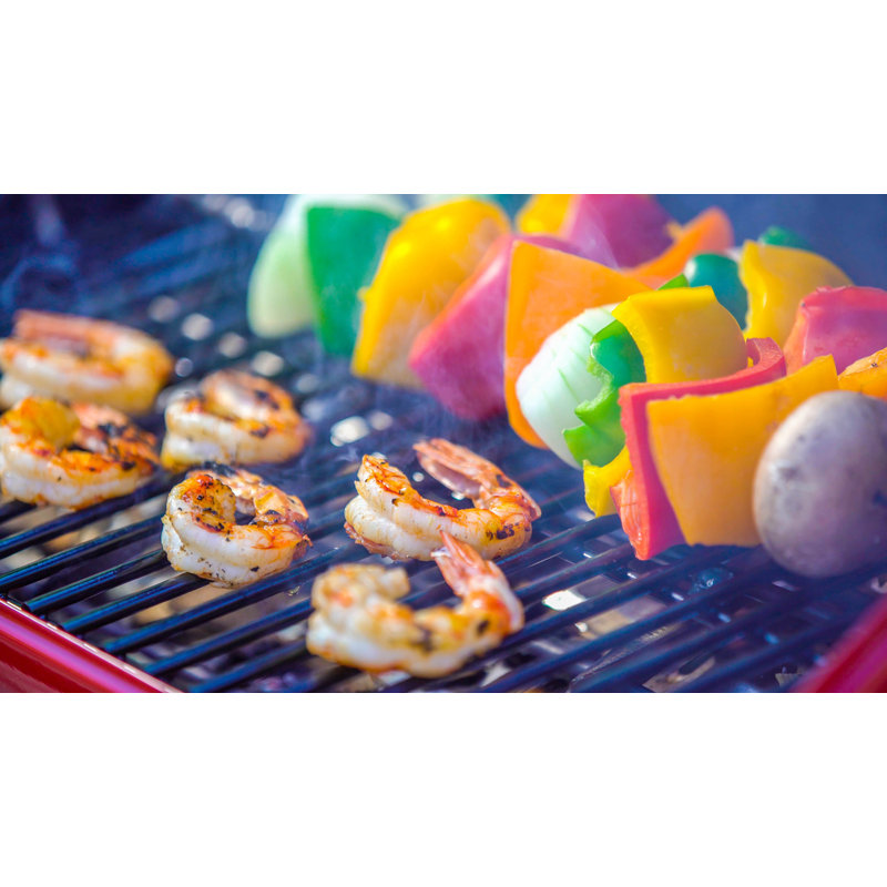 Americana Black Electric Cart Grill with Rotisserie and Smoker