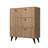 Scandinavian Style Shoe Cabinet, Oak Color, 35.4 x 41.3 x 13.8 Inches | 100% Melamine Coated Particle Board, 0.71 Inches Thick | 3 Drawers, Numerous Shelves, Wall-Mountable, Perfect for Entryway Organization-1548897156