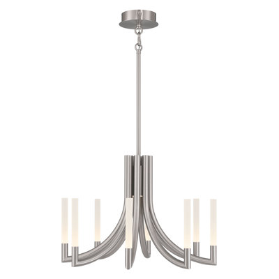 Olette 8L 24" Frosted Chandelier