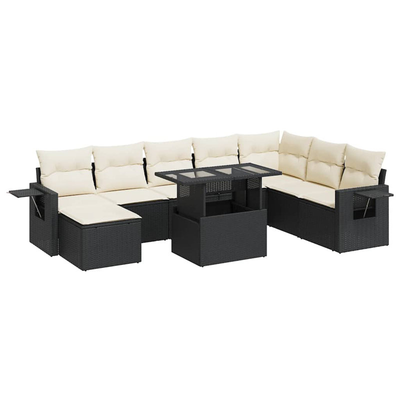 Ensemble de canapé de jardin en rotin PE Vidaxl
