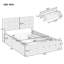 Grand lit plateforme avec rangement capitonné-935270906