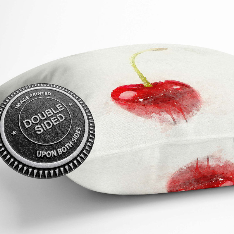 Lone Cherry Cushion with Filling, 55cm H x 55cm W x 20cm D
