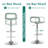 Dressler Modern Swivel Adjustable Height PP Bar Stool with Low Back, Set of 2-324261137