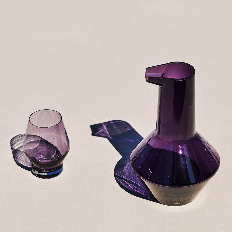 Beak Crystal Lead Free Crystal Carafe, Purple