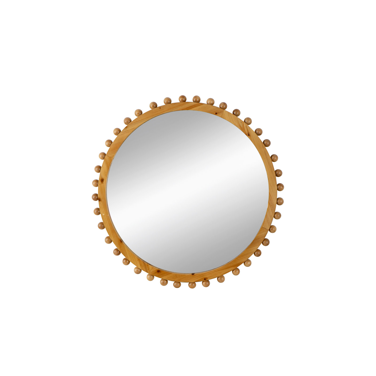 Estrella Solid Wood Round Mirror