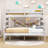 Wood Twin XL Over Queen Bunk Bed With Guardrails And Ladder, Convertible To 2 Beds-2129293810