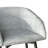 BLACK METAL SWIVEL COUNTER CHAIR IN LIGHT GREY CHENILLE-823137368