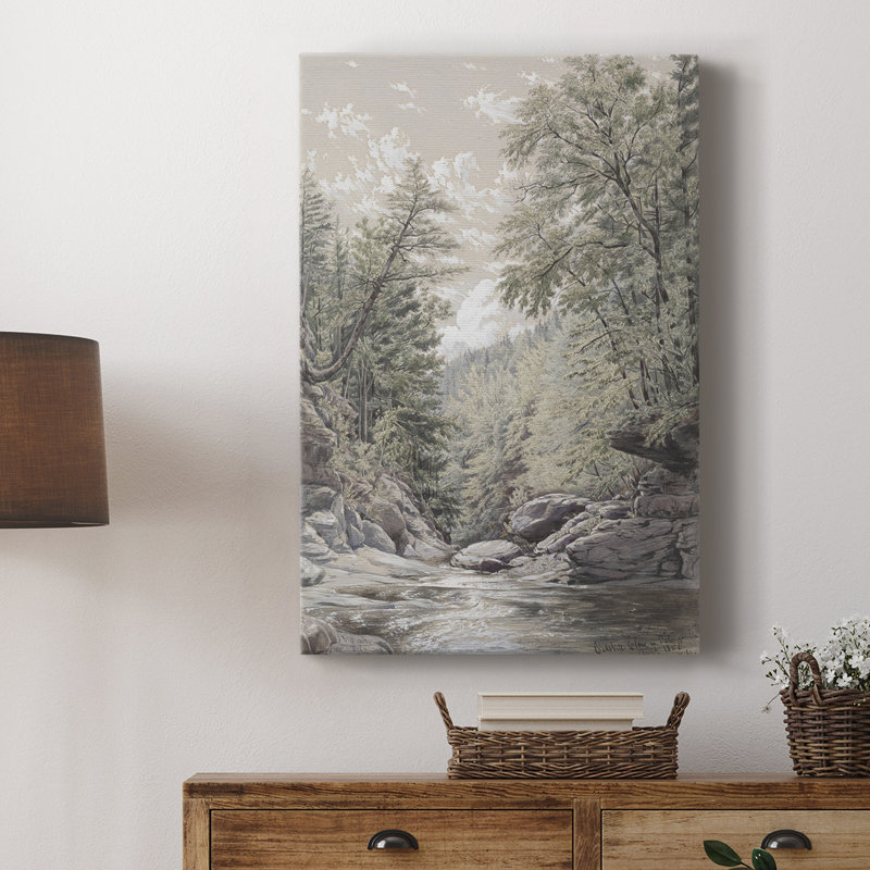 Paysage rétro Cxxxx - galerie enveloppée de cavas, H 12 po x l 8 po