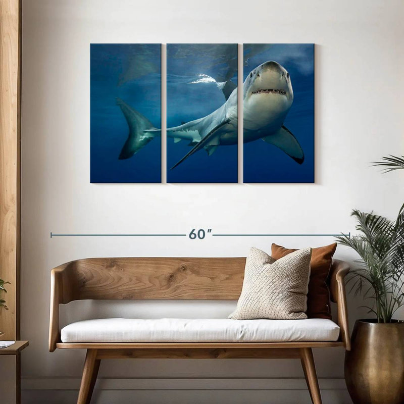 Brampt Shark Pursuit, 28" H x 45" W