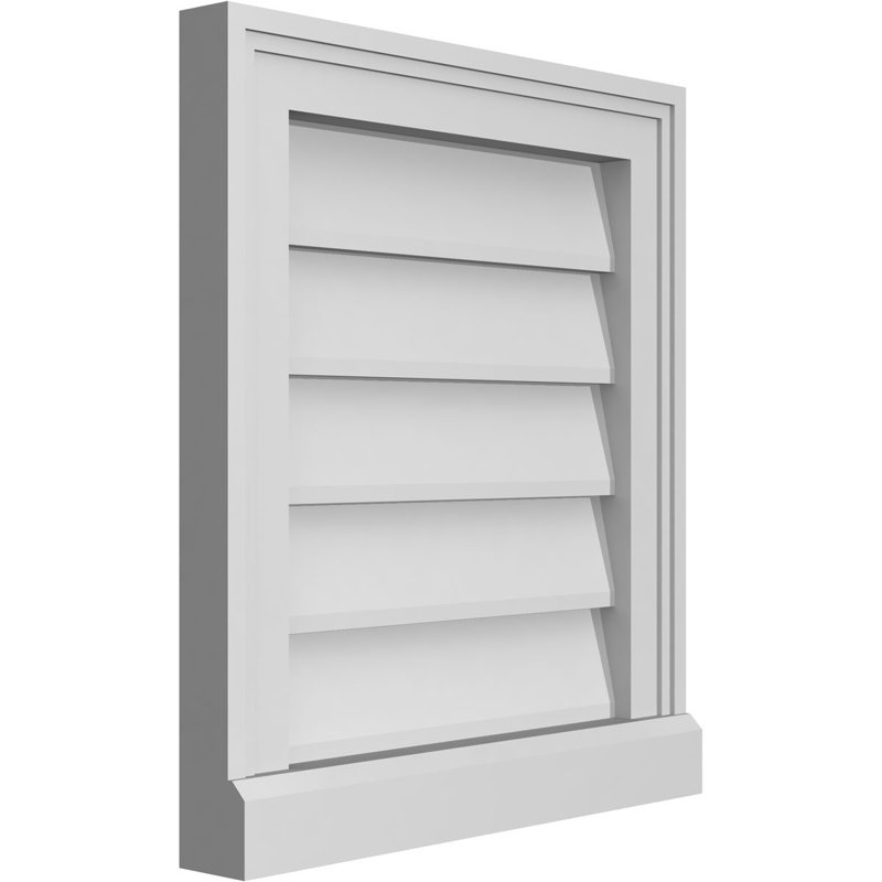 Cadre de seuil Brickmould, brun clair apprêté, H 18 po x l 16 po x P 2 po