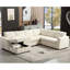 109,97 po modulaire avec rangement considérable, revêtement en chenille, décoration à boutons en cristal, élément de rangement modulaire moderne de salon beige, 109,97 po, ornement, pour-121047517