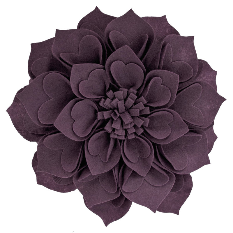 Housse de coussin Floral, Violet, 13 po x 13 po