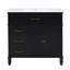 Meuble-lavabo vintage avec lavabo, structure en bois massif, panneau de fibres à densité moyenne, rangement spacieux et mécanisme de fermeture en douceur en noir-2039041179