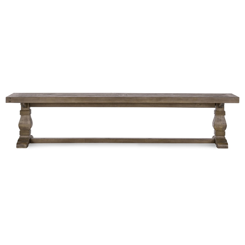 Banc Caleb de 83 po brun vieilli