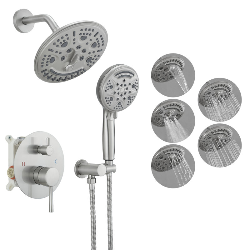 All-In-One Kit with Rough in-Valve, Brushed Nickel