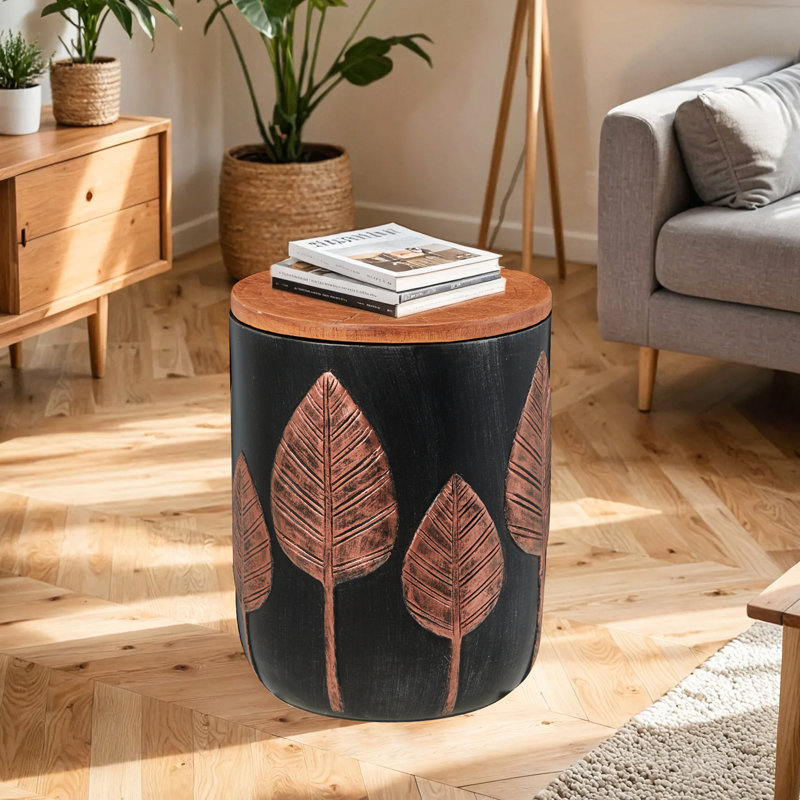 Table d'appoint d'extérieur avec espace de rangement