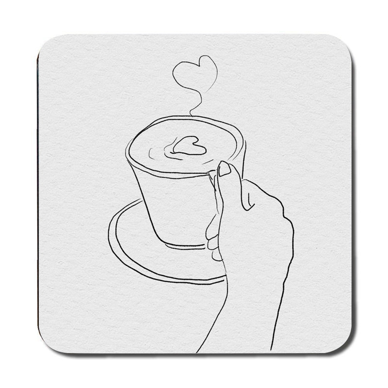 Rose Pattern Placemat Coaster Set Wood Backing Designer Print Collection Edition