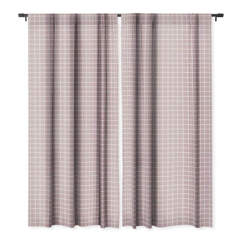 Brylon Blackout Curtain Pair, 50" W x 63" L, Pink Flare